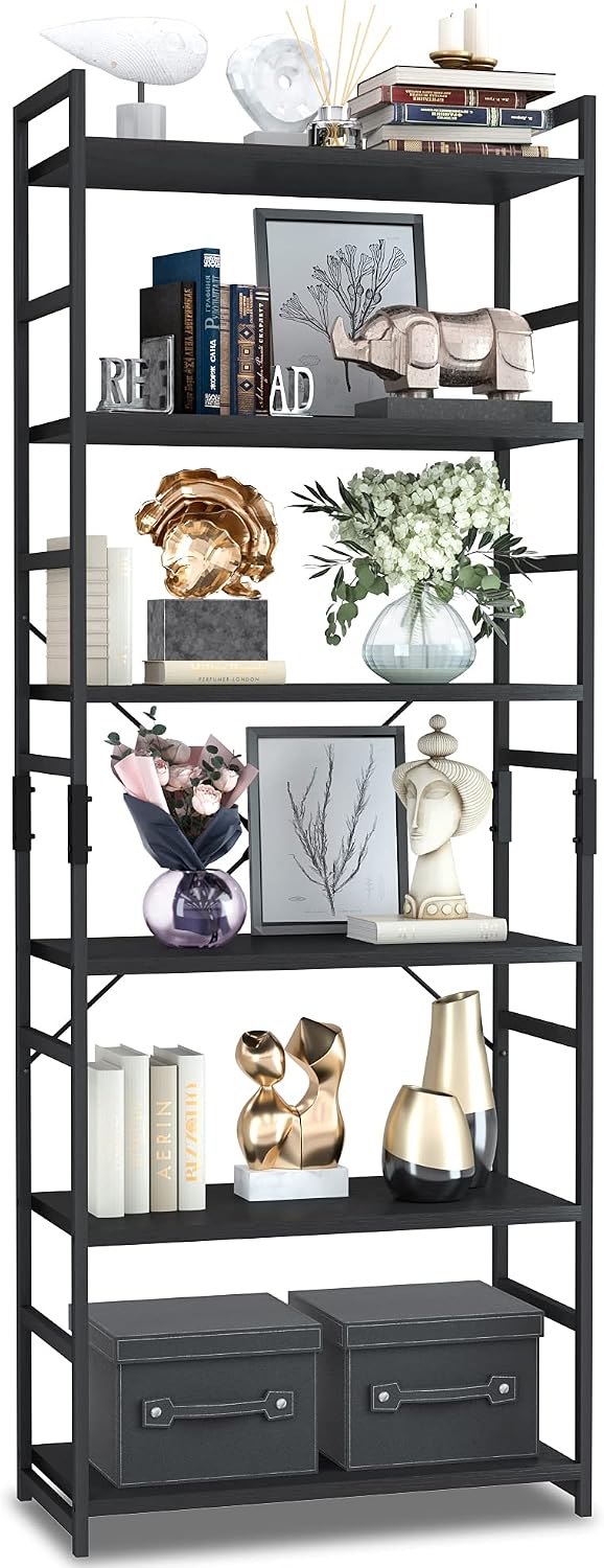 Industrial Style 5-Tier Bookshelf - Hình 9