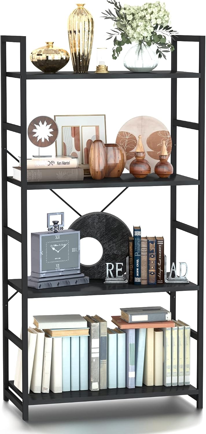 Industrial Style 5-Tier Bookshelf - Hình 12